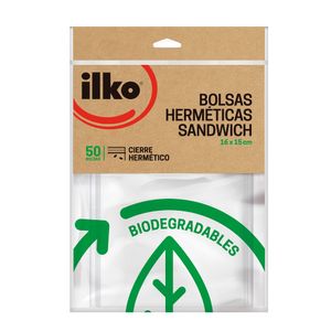 BOLSAS HERMÉTICA 15 X 16 CM ADITIVO BIOSMART 50 UN ILKO