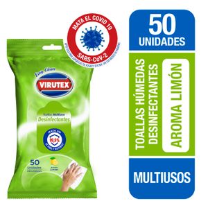 PAÑOS DESINFECTANTES LIMON 50 UN