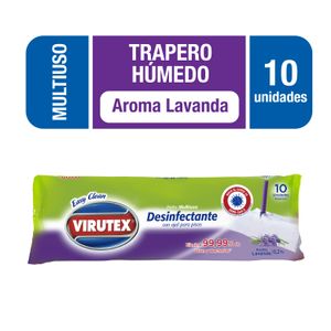 TRAPERO DESECHABLE DESINFECTANTE LAVANDA C/OJAL 10U- VTX